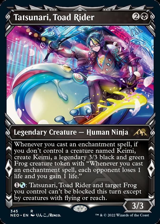 Tatsunari, Toad Rider (Showcase Ninja) [Kamigawa: Neon Dynasty] - Destination Retro