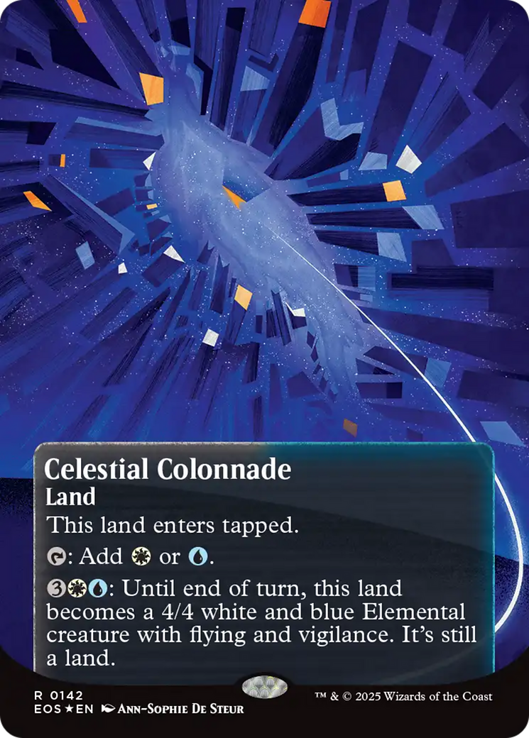 Celestial Colonnade (0142) (Borderless) (Galaxy Foil) [Edge of Eternities: Stellar Sights] - Destination Retro