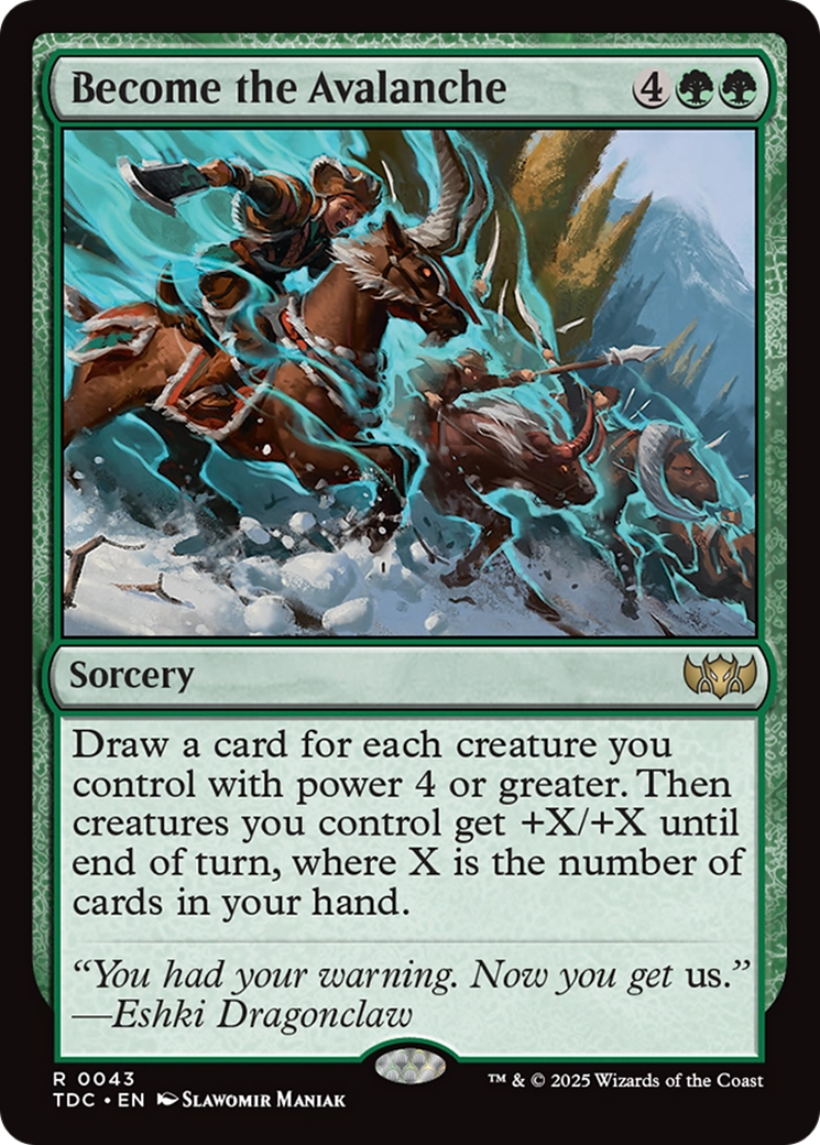 Become the Avalanche [Tarkir: Dragonstorm Commander] - Destination Retro