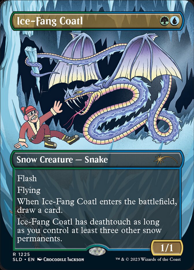Ice-Fang Coatl (Borderless) [Secret Lair Drop Series] - Destination Retro