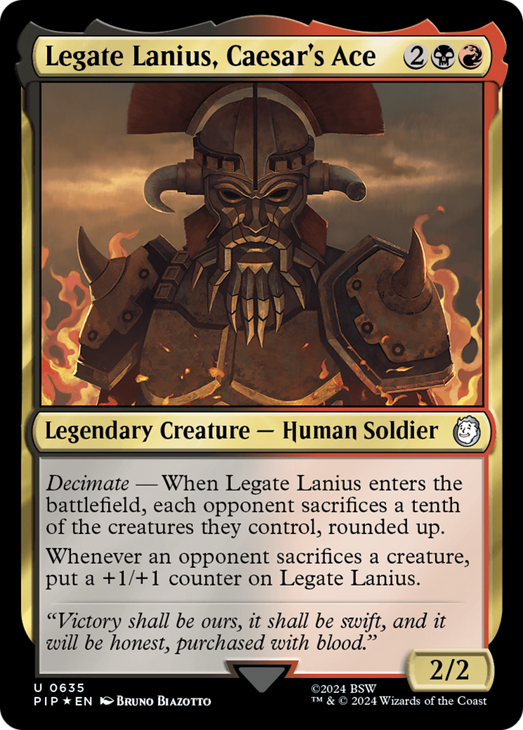 Legate Lanius, Caesar's Ace (Surge Foil) [Fallout] - Destination Retro