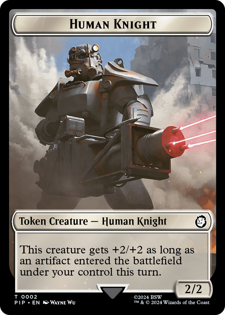 Human Knight // Copy Double-Sided Token [Fallout Tokens] - Destination Retro