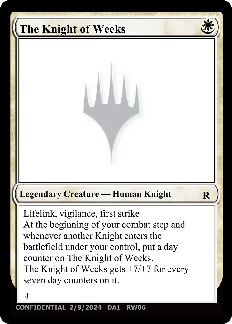 The Knight of Weeks [Unknown Event] - Destination Retro
