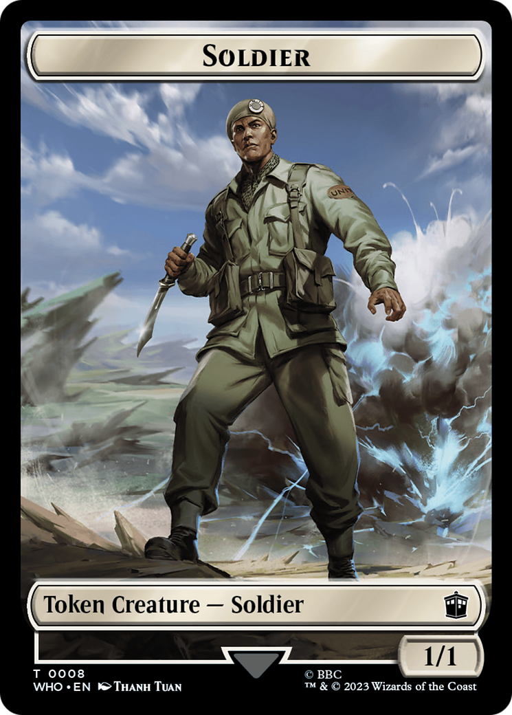 Soldier // Alien Warrior Double-Sided Token [Doctor Who Tokens] - Destination Retro