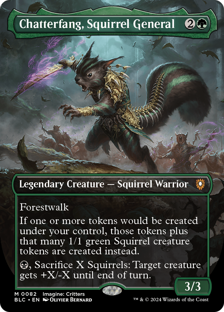 Chatterfang, Squirrel General (Borderless) [Bloomburrow Commander] - Destination Retro