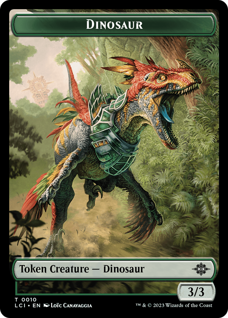 Dinosaur Egg // Dinosaur (0010) Double-Sided Token [The Lost Caverns of Ixalan Tokens] - Destination Retro