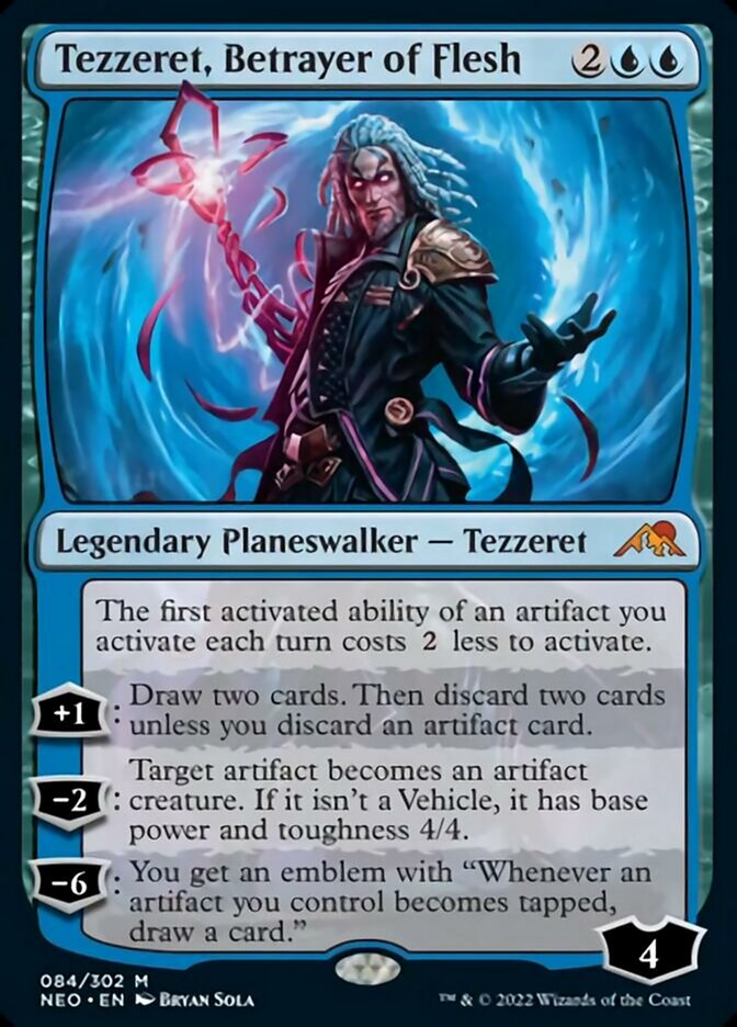 Tezzeret, Betrayer of Flesh [Kamigawa: Neon Dynasty] - Destination Retro