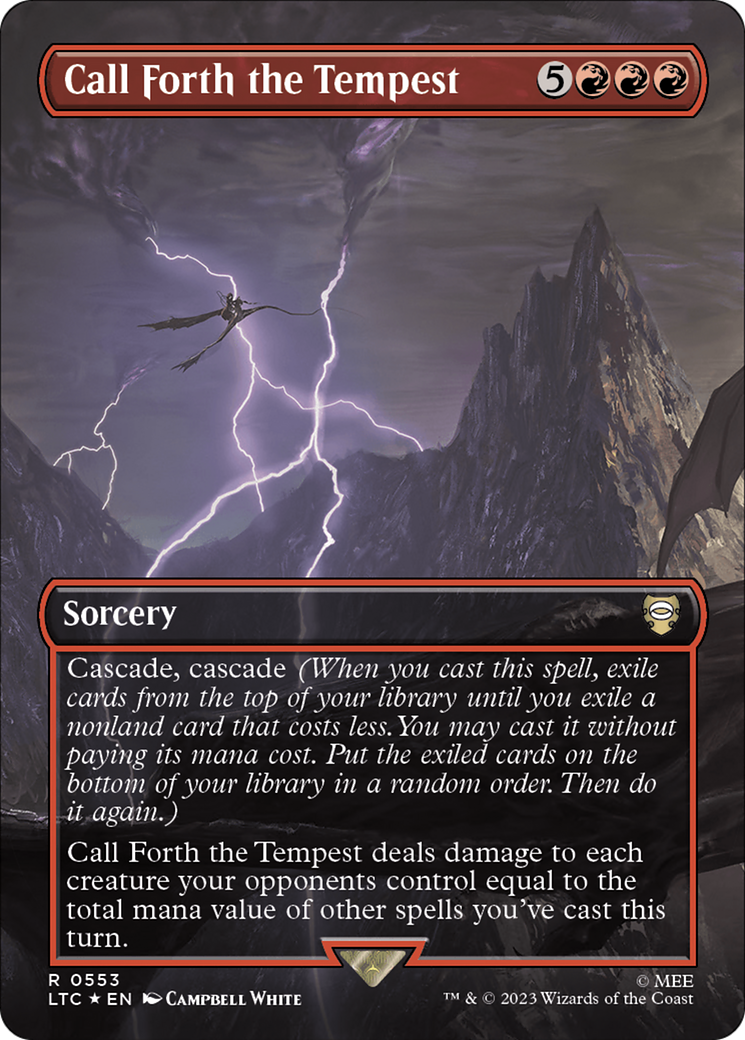 Call Forth the Tempest (Borderless) (Surge Foil) [The Lord of the Rings: Tales of Middle-Earth Commander] - Destination Retro