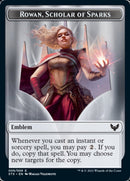 Fractal // Rowan, Scholar of Sparks Emblem Double-Sided Token [Strixhaven: School of Mages Tokens] - Destination Retro