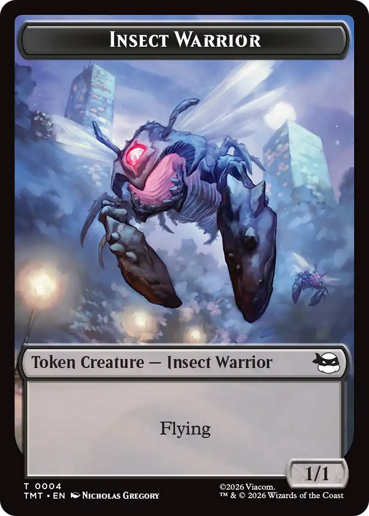 Insect Warrior // Food Double-Sided Token [Teenage Mutant Ninja Turtles Tokens] - Destination Retro