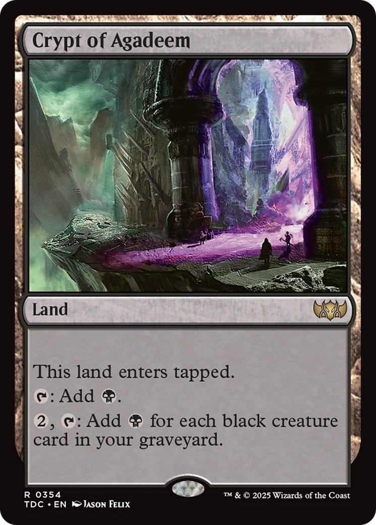 Crypt of Agadeem [Tarkir: Dragonstorm Commander] - Destination Retro