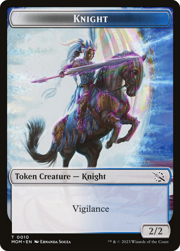 First Mate Ragavan // Knight Double-Sided Token [March of the Machine Tokens] - Destination Retro