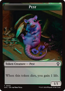 Saproling // Pest (0023) Double-Sided Token [Secrets of Strixhaven Commander Tokens] - Destination Retro