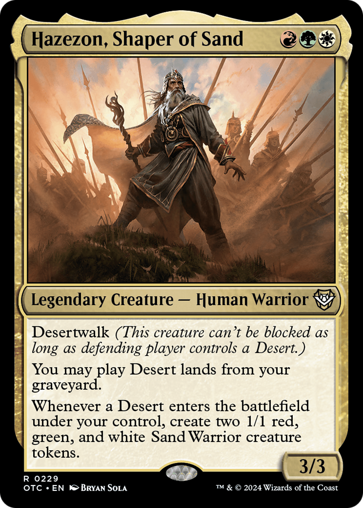 Hazezon, Shaper of Sand [Outlaws of Thunder Junction Commander] - Destination Retro