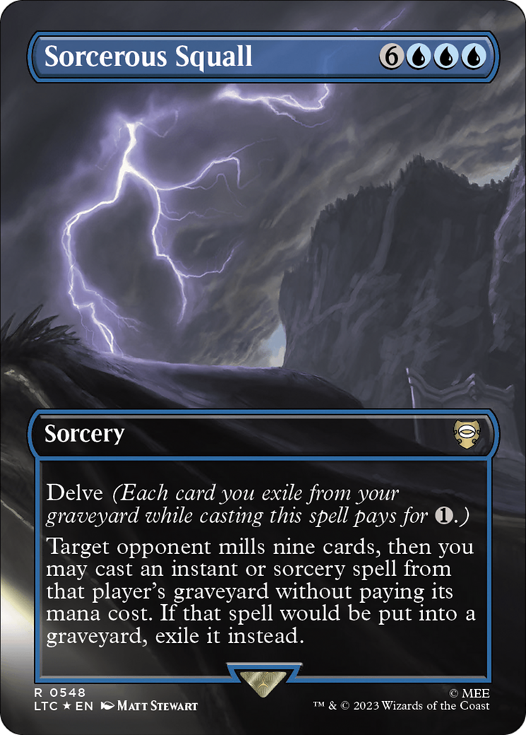 Sorcerous Squall (Borderless) (Surge Foil) [The Lord of the Rings: Tales of Middle-Earth Commander] - Destination Retro