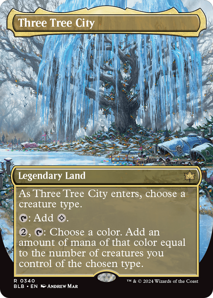 Three Tree City (Borderless) (0340) [Bloomburrow] - Destination Retro