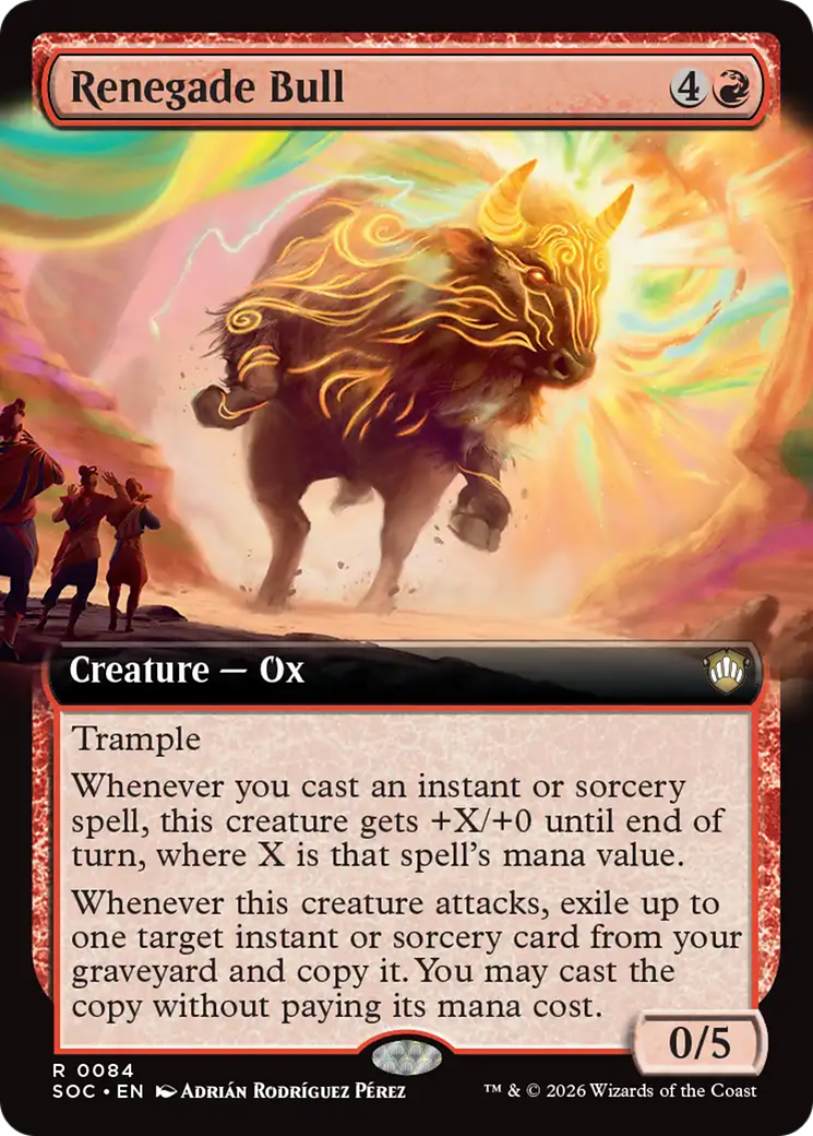 Renegade Bull (Extended Art) [Secrets of Strixhaven Commander] - Destination Retro