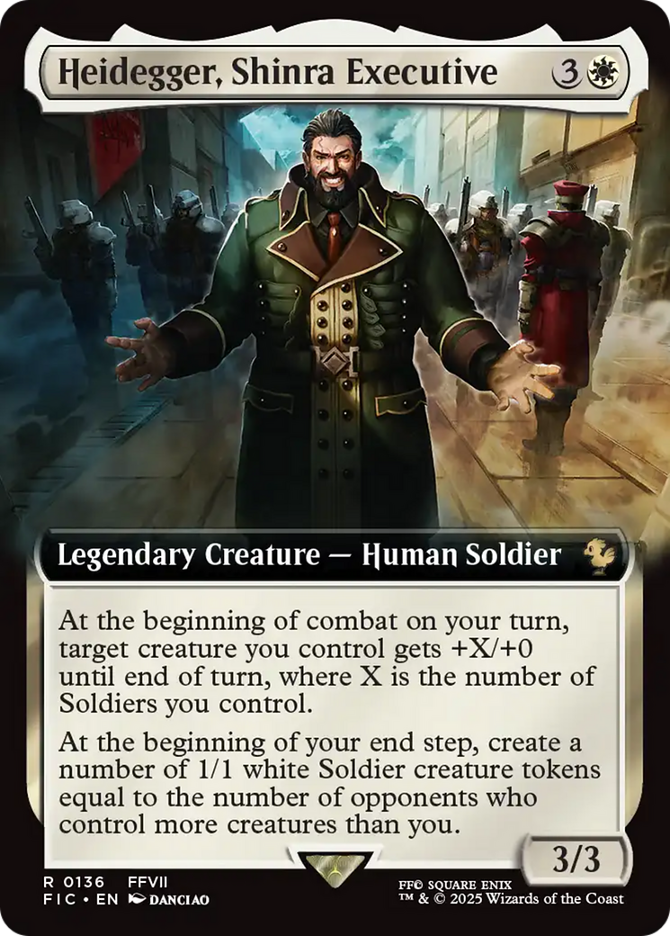 Heidegger, Shinra Executive (Extended Art) [FINAL FANTASY Commander] - Destination Retro
