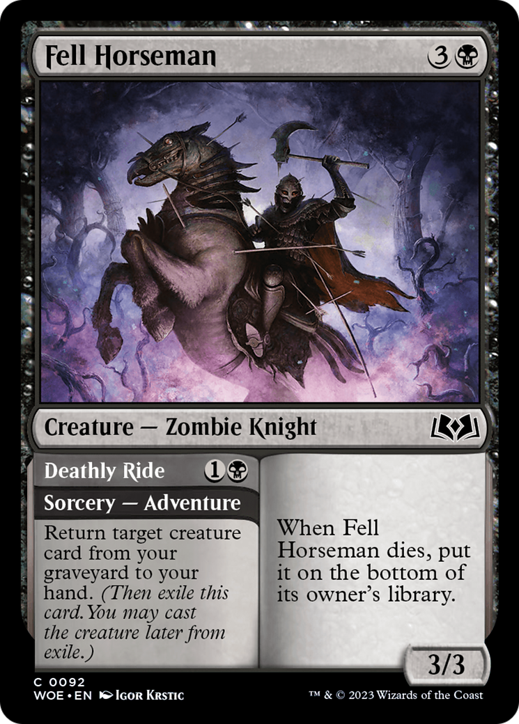 Fell Horseman // Deathly Ride [Wilds of Eldraine] - Destination Retro