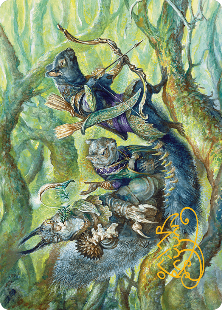 The Odd Acorn Gang Art Card (Gold-Stamped Signature) [Bloomburrow Art Series] - Destination Retro
