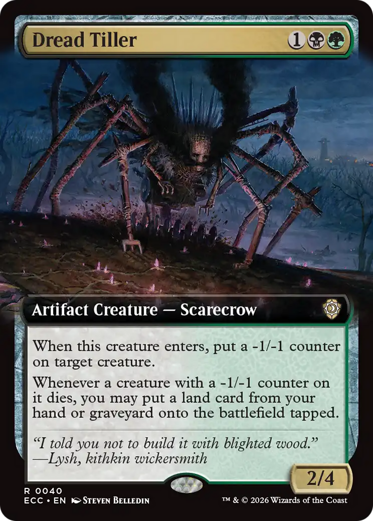 Dread Tiller (Extended Art) [Lorwyn Eclipsed Commander] - Destination Retro