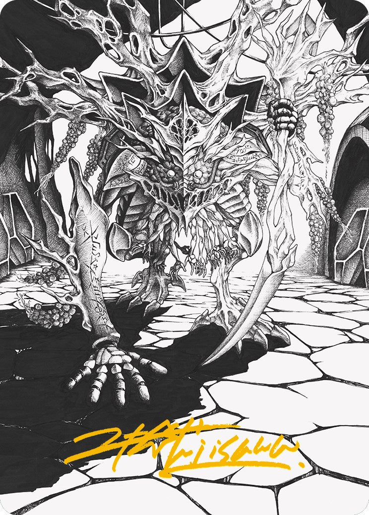 Thrun, Breaker of Silence Art Card (Gold-Stamped Signature) [Phyrexia: All Will Be One Art Series] - Destination Retro