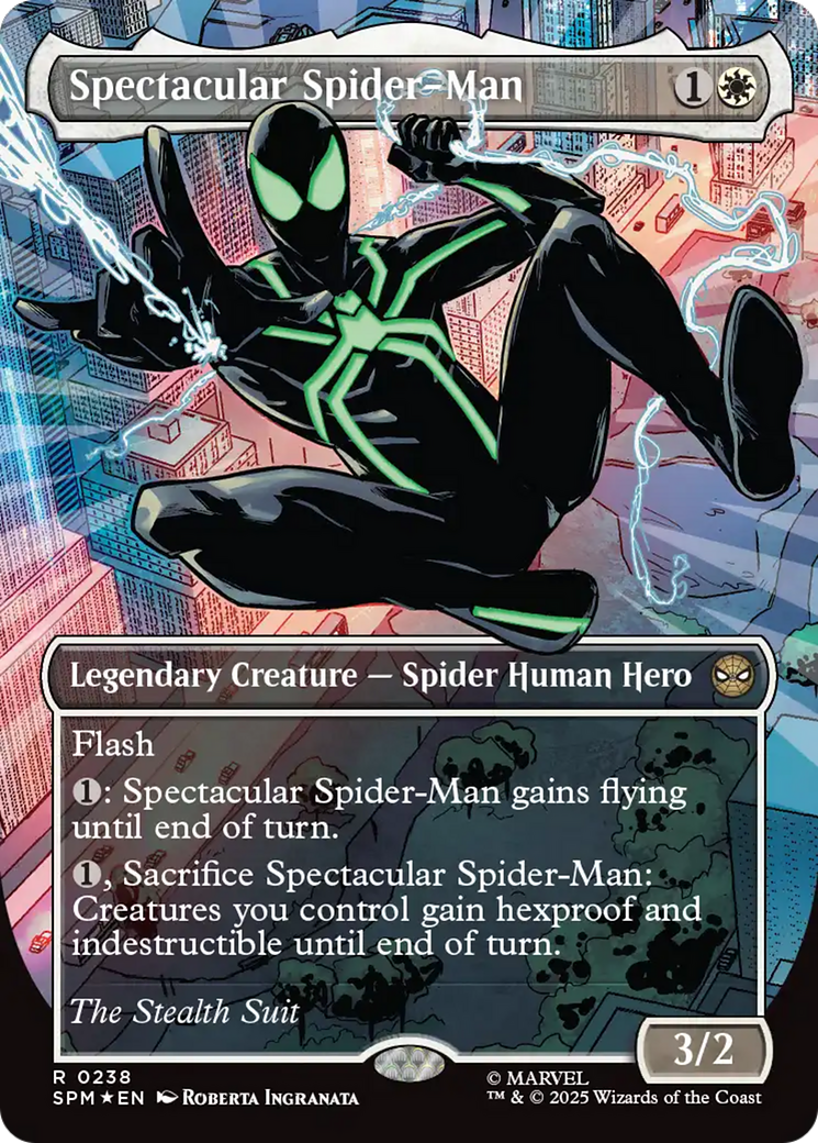 Spectacular Spider-Man (0238) (Borderless) (Textured Foil) [Marvel's Spider-Man] - Destination Retro
