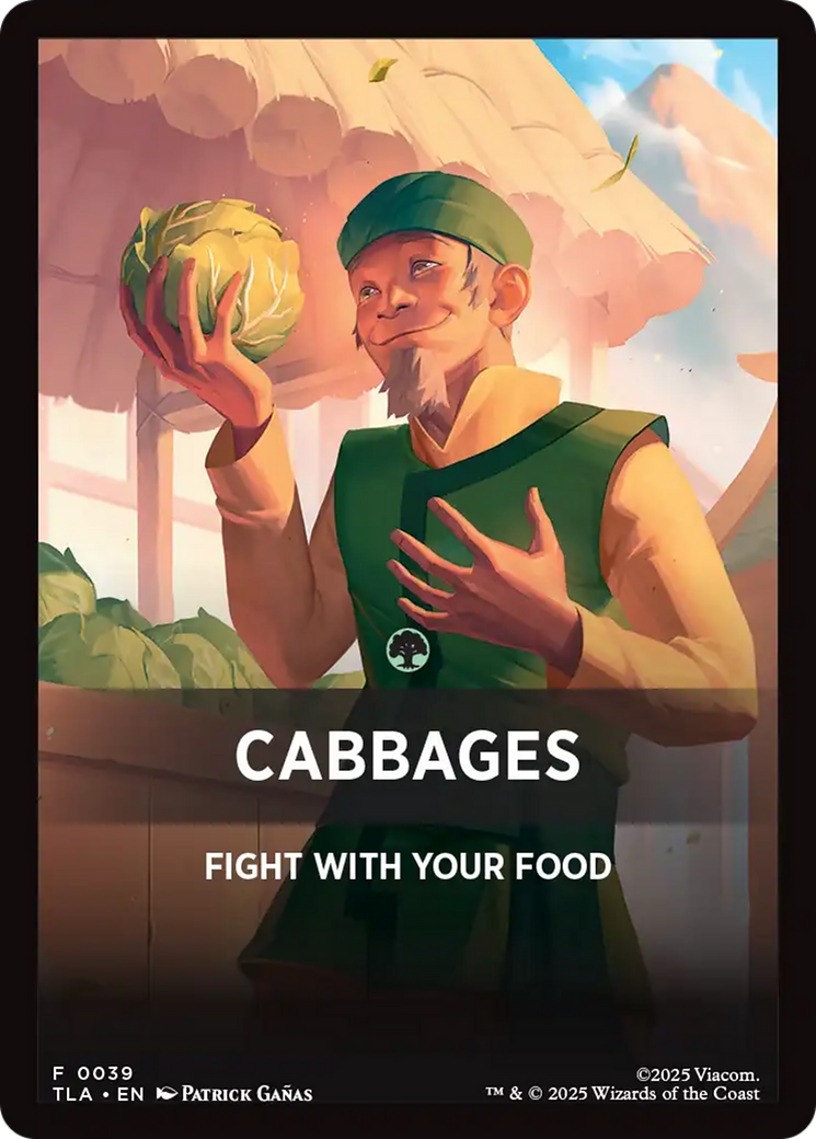 Cabbages Theme Card [Avatar: The Last Airbender Tokens] - Destination Retro