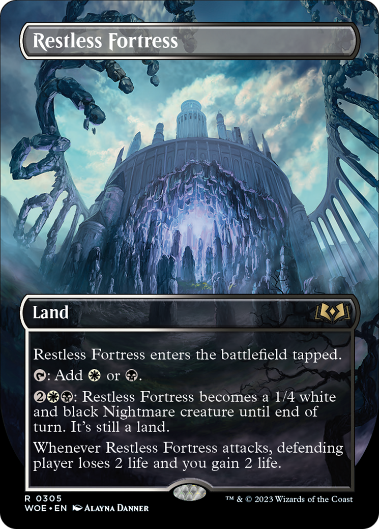 Restless Fortress (Borderless Alternate Art) [Wilds of Eldraine] - Destination Retro