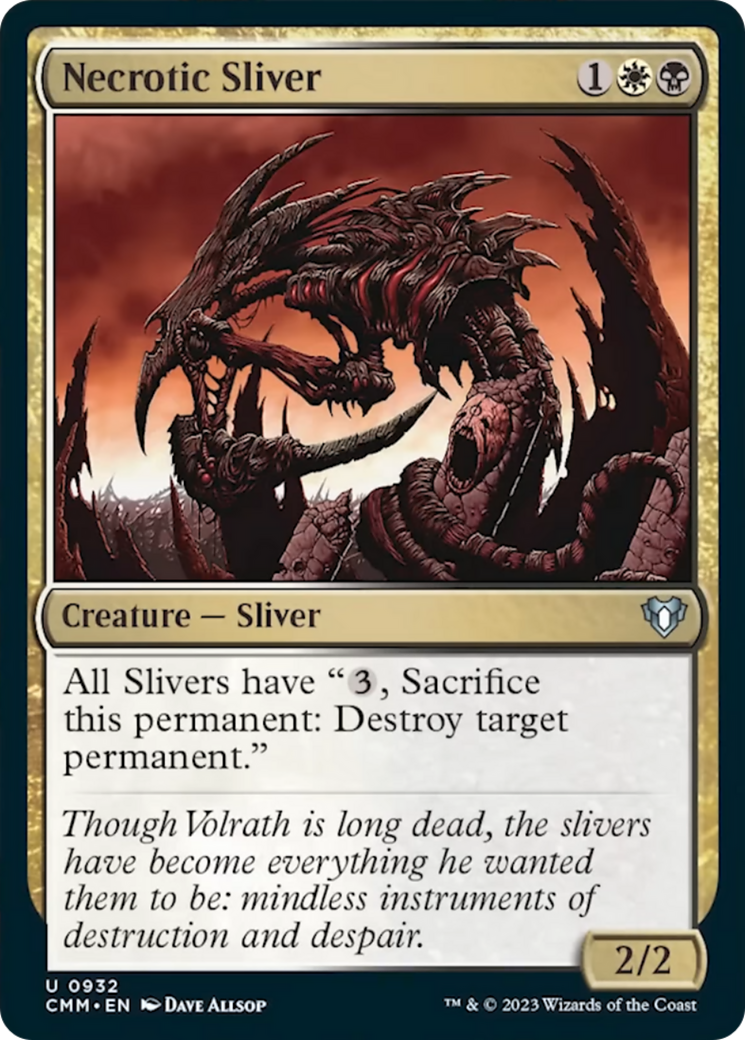 Necrotic Sliver [Commander Masters] - Destination Retro