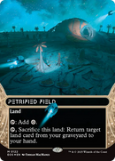 Petrified Field (0122) (Borderless) (Galaxy Foil) [Edge of Eternities: Stellar Sights] - Destination Retro