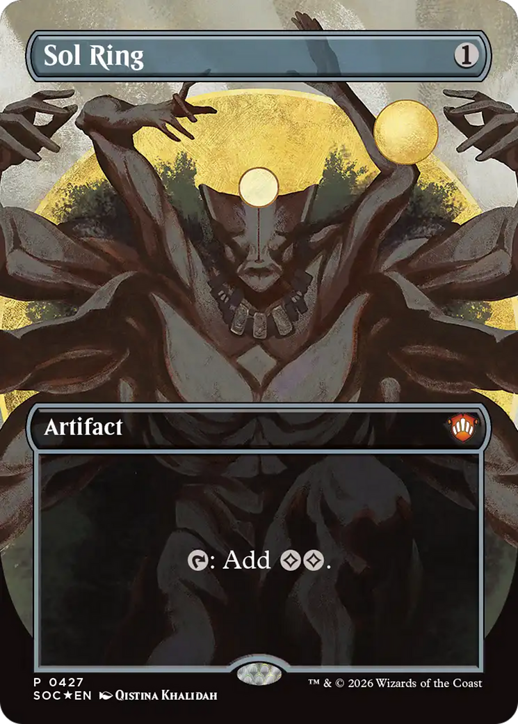 Sol Ring (Borderless) [Secrets of Strixhaven Commander] - Destination Retro