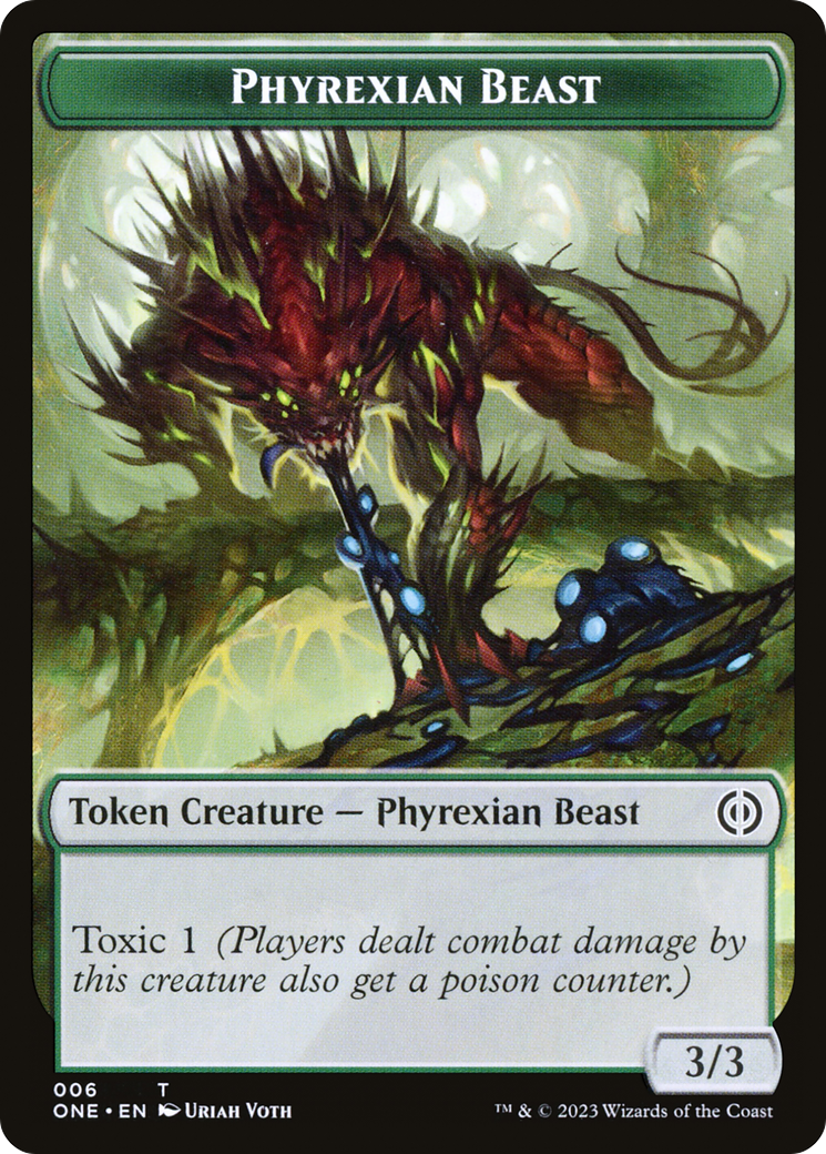 Phyrexian Goblin // Phyrexian Beast Double-Sided Token [Phyrexia: All Will Be One Tokens] - Destination Retro