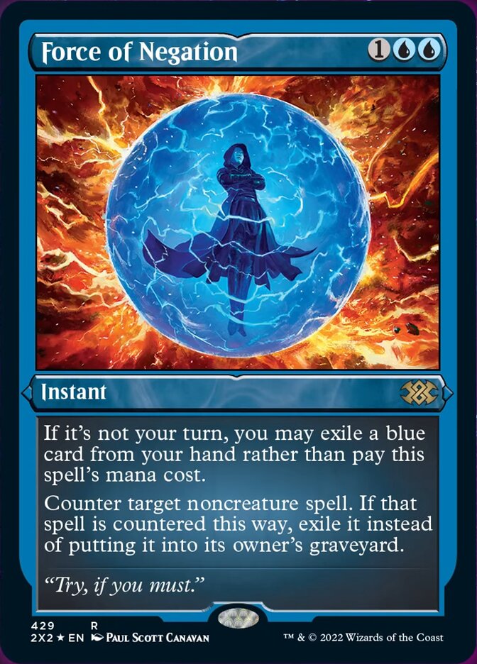 Force of Negation (Foil Etched) [Double Masters 2022] - Destination Retro