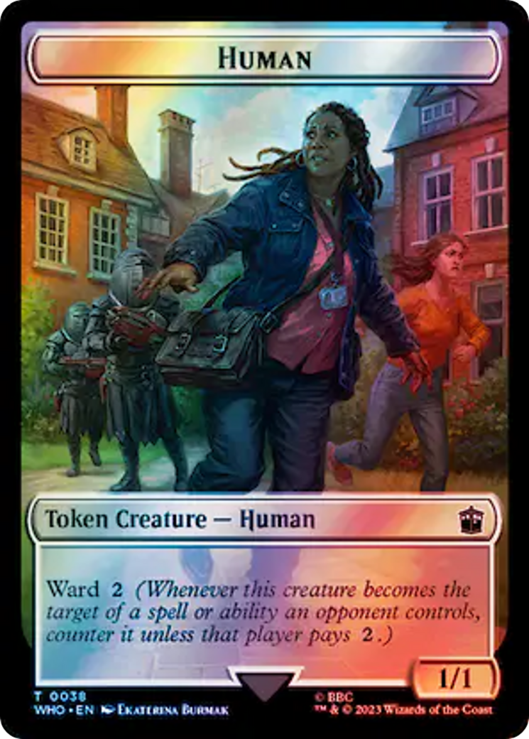 Human (0038) // Food (0059) Double-Sided Token (Surge Foil) [Doctor Who Tokens] - Destination Retro