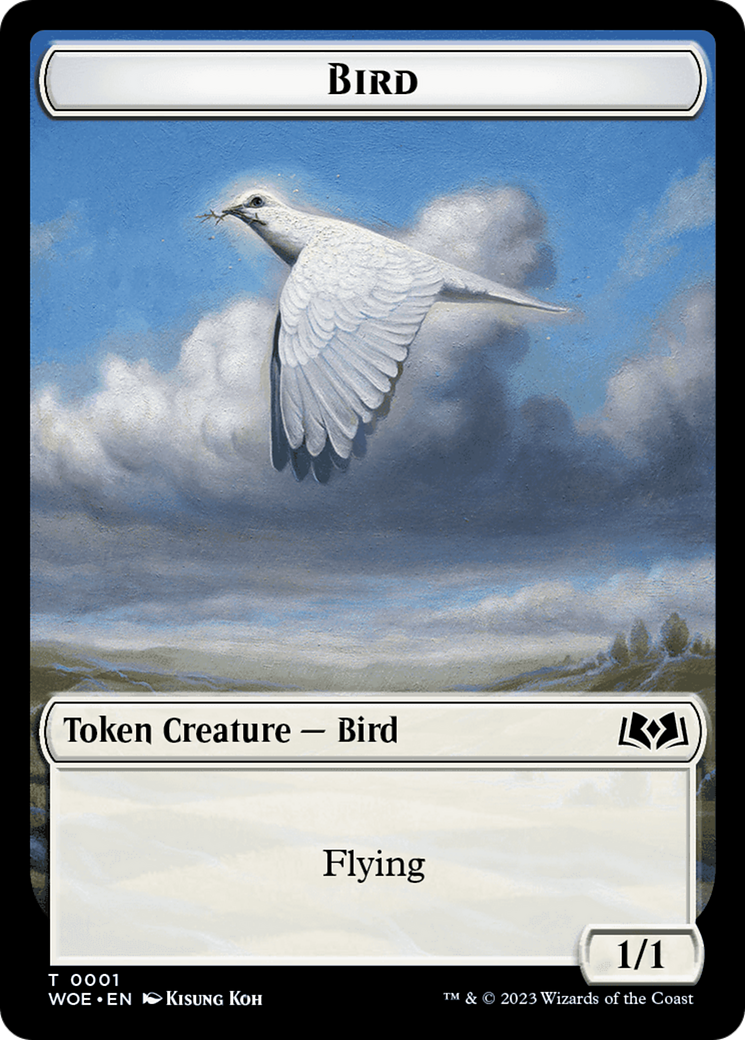 Bird // Food (0011) Double-Sided Token [Wilds of Eldraine Tokens] - Destination Retro