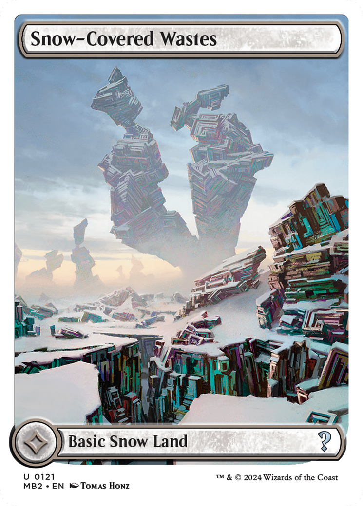 Snow-Covered Wastes (White Border) [Mystery Booster 2] - Destination Retro