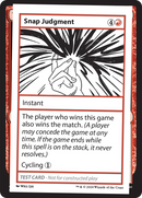 Snap Judgment [Mystery Booster 2 Playtest Cards] - Destination Retro
