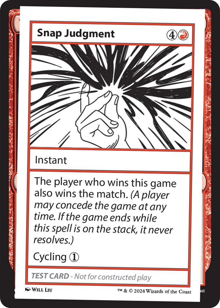 Snap Judgment [Mystery Booster 2 Playtest Cards] - Destination Retro