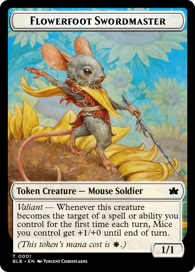 Flowerfoot Swordmaster Token [Bloomburrow Tokens] - Destination Retro