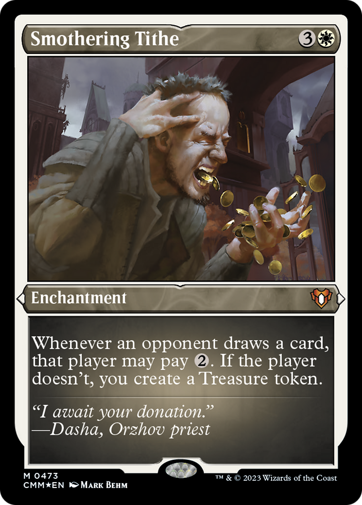 Smothering Tithe (Foil Etched) [Commander Masters] - Destination Retro