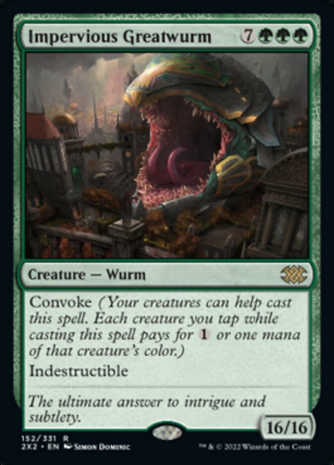 Impervious Greatwurm [Double Masters 2022] - Destination Retro