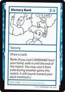 Memory Bank (2021 Edition) [Mystery Booster Playtest Cards] - Destination Retro