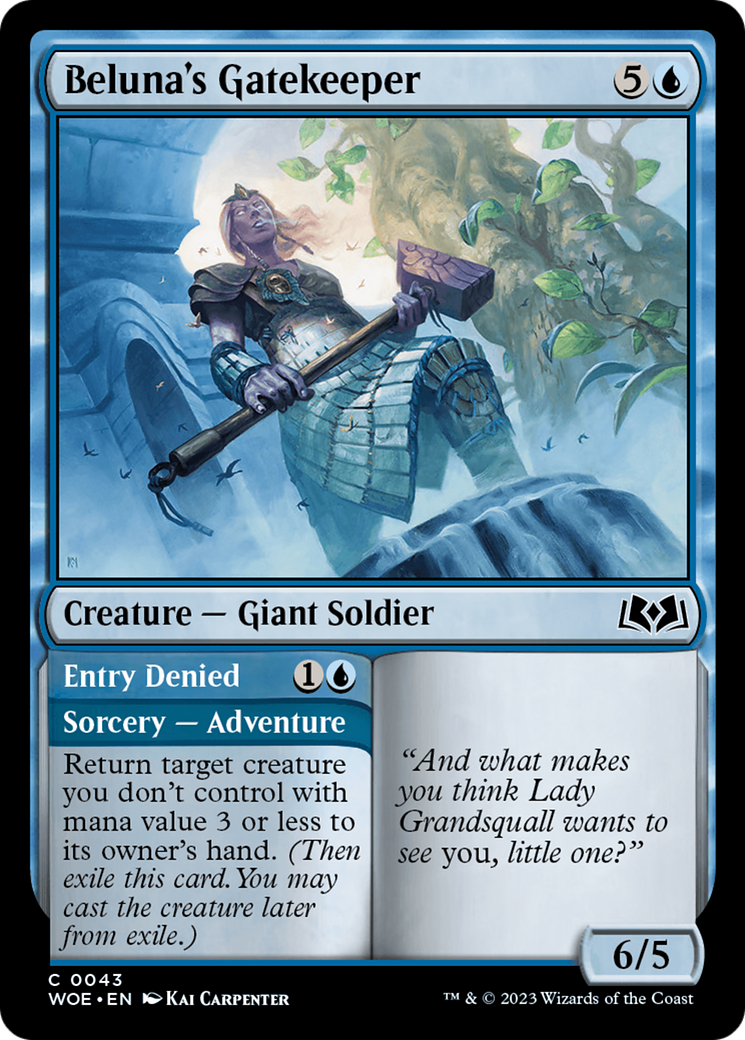 Beluna's Gatekeeper // Entry Denied [Wilds of Eldraine] - Destination Retro