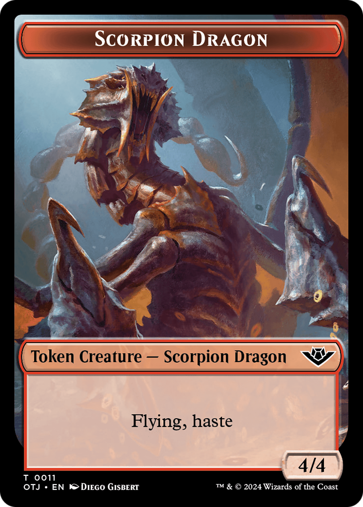 Scorpion Dragon // Plot Double-Sided Token [Outlaws of Thunder Junction Tokens] - Destination Retro