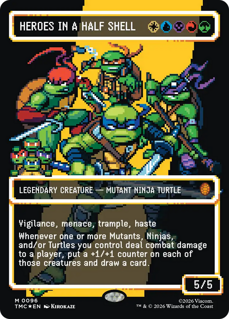 Heroes in a Half Shell (0096) (Borderless) (Surge Foil) [Teenage Mutant Ninja Turtles Commander] - Destination Retro