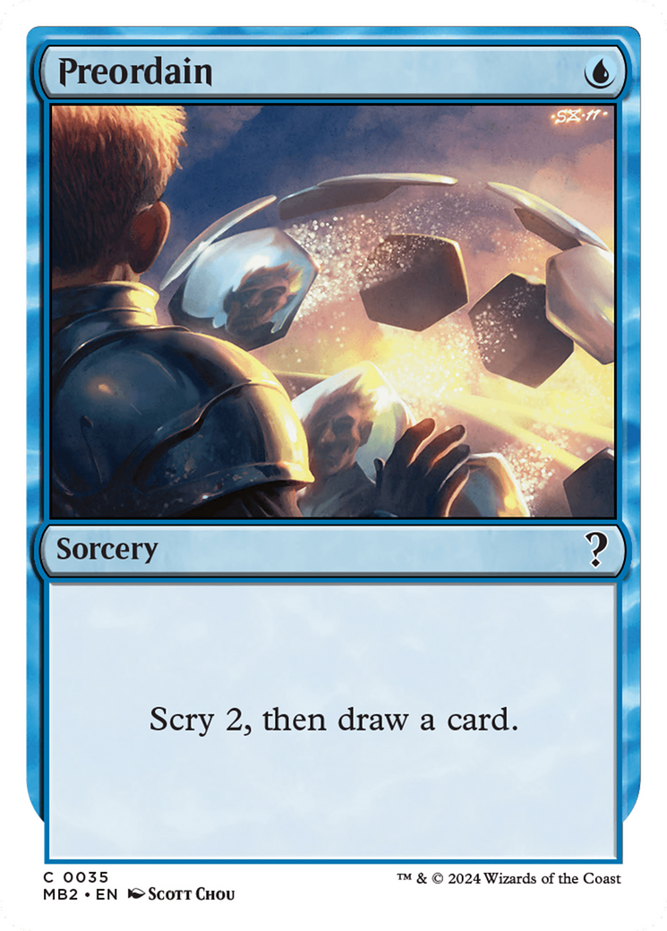 Preordain (White Border) [Mystery Booster 2] - Destination Retro