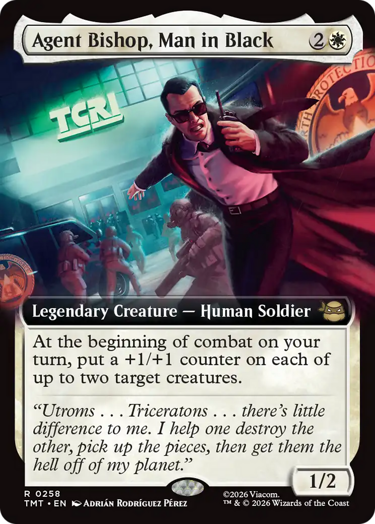 Agent Bishop, Man in Black (Extended Art) [Teenage Mutant Ninja Turtles] - Destination Retro