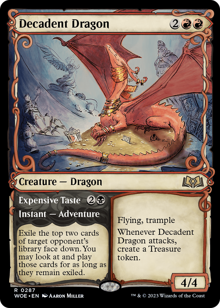 Decadent Dragon // Expensive Taste (Showcase) [Wilds of Eldraine] - Destination Retro