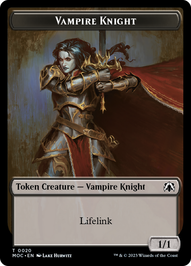 Vampire Knight // Soldier Double-Sided Token [March of the Machine Commander Tokens] - Destination Retro